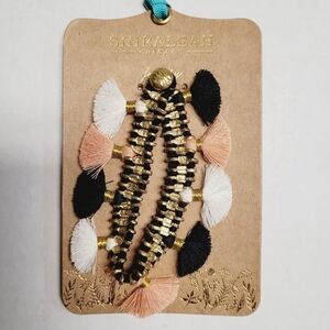 Anthropologie Shiraleah Chicago womens felicity multicolor tassel‎ bracelet